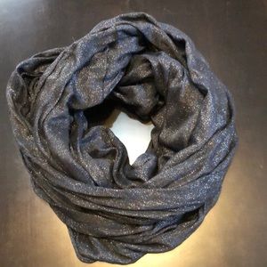 Black and Silver Express Infinity Scarf